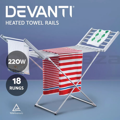 Devanti Electric Towel Warmer & Indoor Clothes Airer